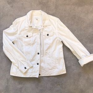 Charter club white denim jacket